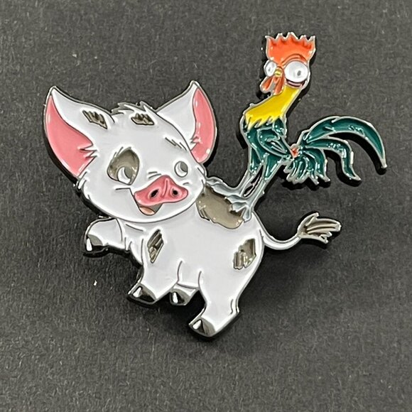 Hei Hei Pua Lapel Pin Moana Princess Pet Rooster Pig Badge Brooch Accessories - Picture 9 of 11